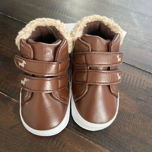 NWT Little Me Dog Sherpa Baby Booties 3